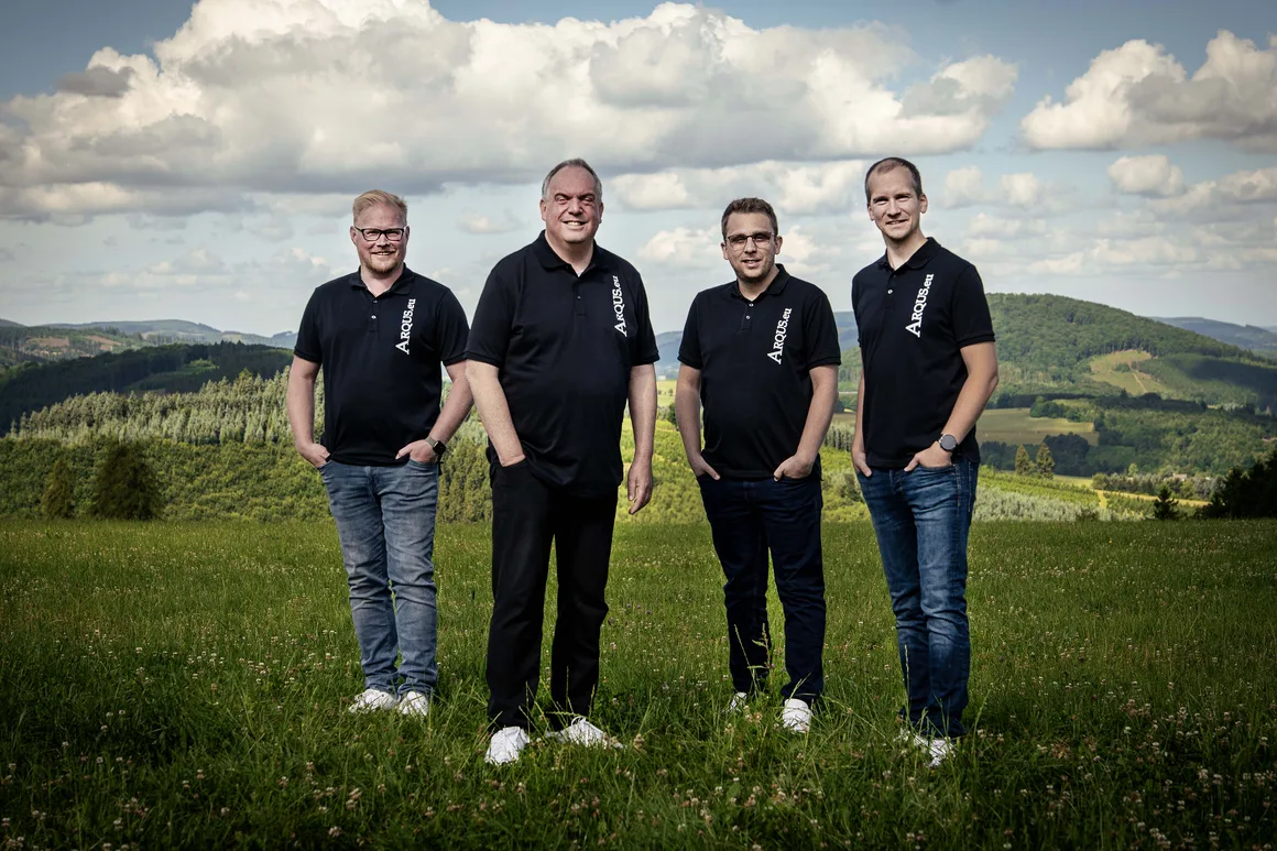 Die Geschäftsführung der ARQUS Akademie: Christian, Daniel, Mattias und Cederic